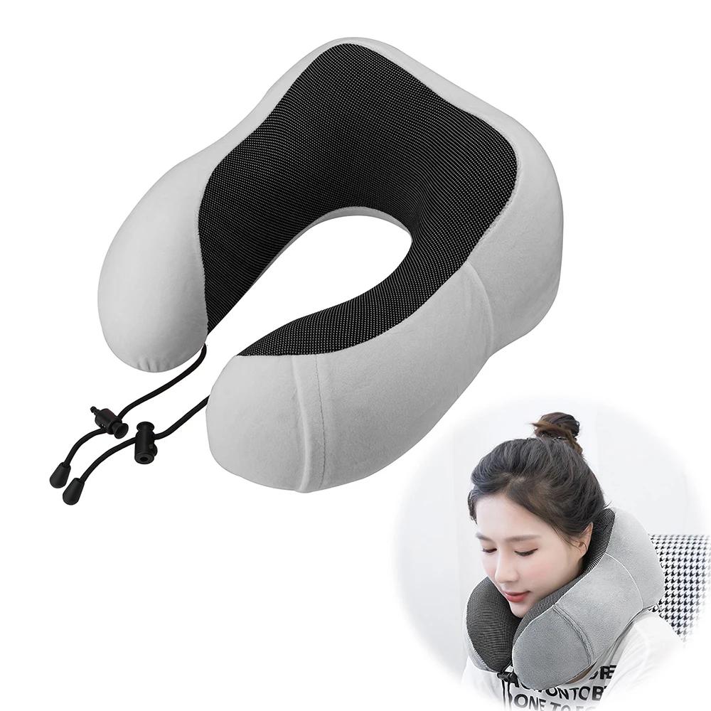 Memory Foam Car Neck Pillow U-Shaped Soft Neck Support Travel Cushion Cervical Rest Pad Automobile Interior Accessory
