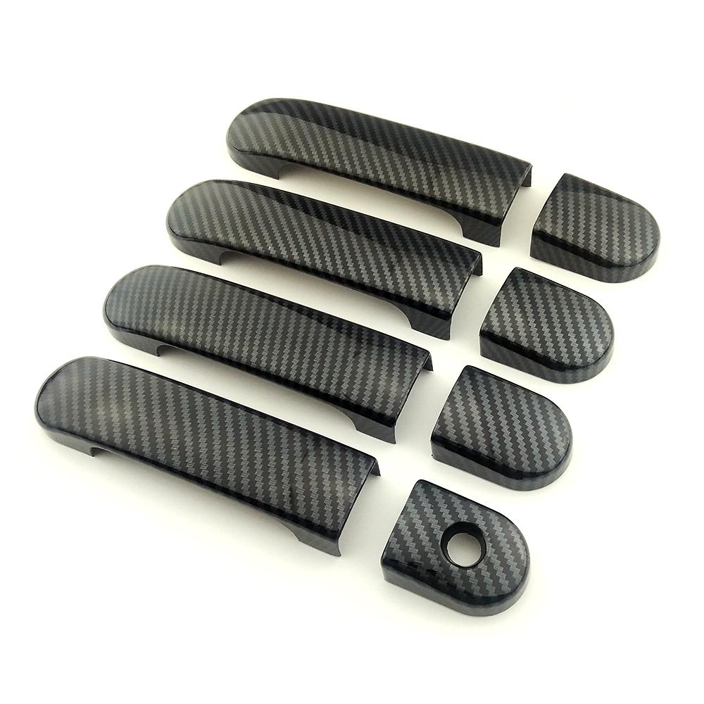 Для Nissan March Micra K12 Grand Livina L10 Note Versa Tiida C11 Latio Cube из углеродного волокна, модифицированная хромированная крышка дверной ручки