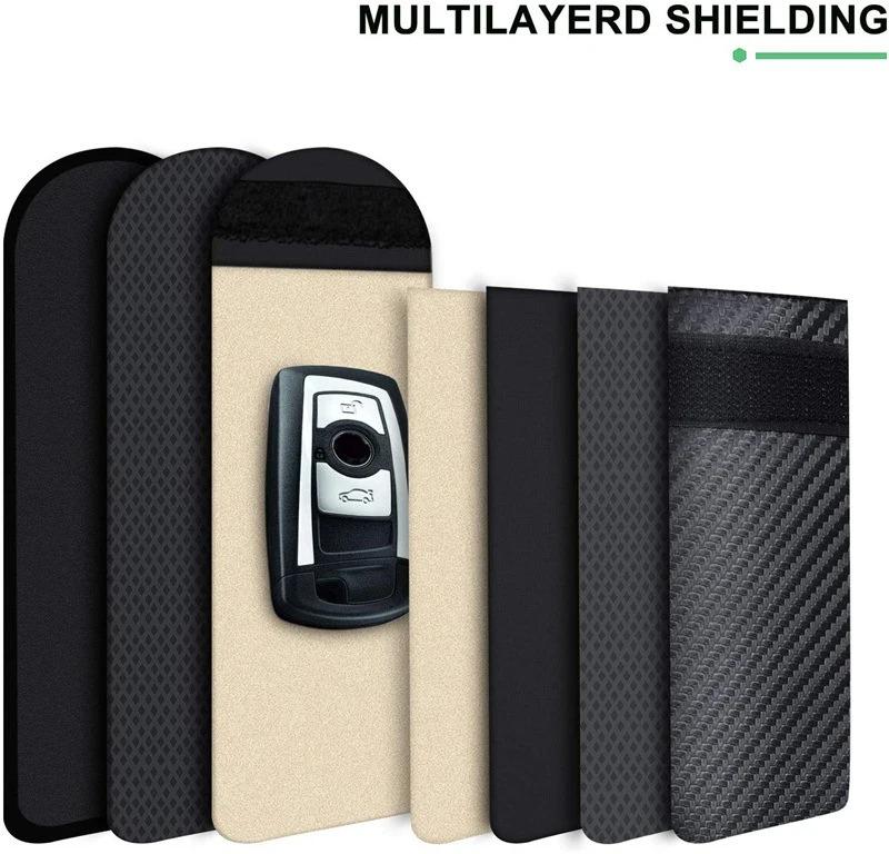 Car Key Case Signal Blocker Bag RFID Shielding Pocket For Hyundai Tucson Accent Elantra Santa fe Sonata I10 I20 I30 Azera Creta RR77