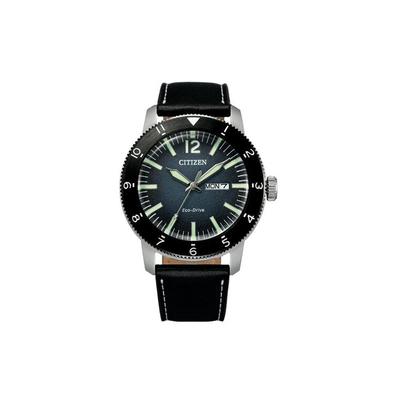 Серия Eco-Drive 100M Водонепроницаемые Солнечные Кварцевые Часы Мужские Часы Синий AW0077-19LB