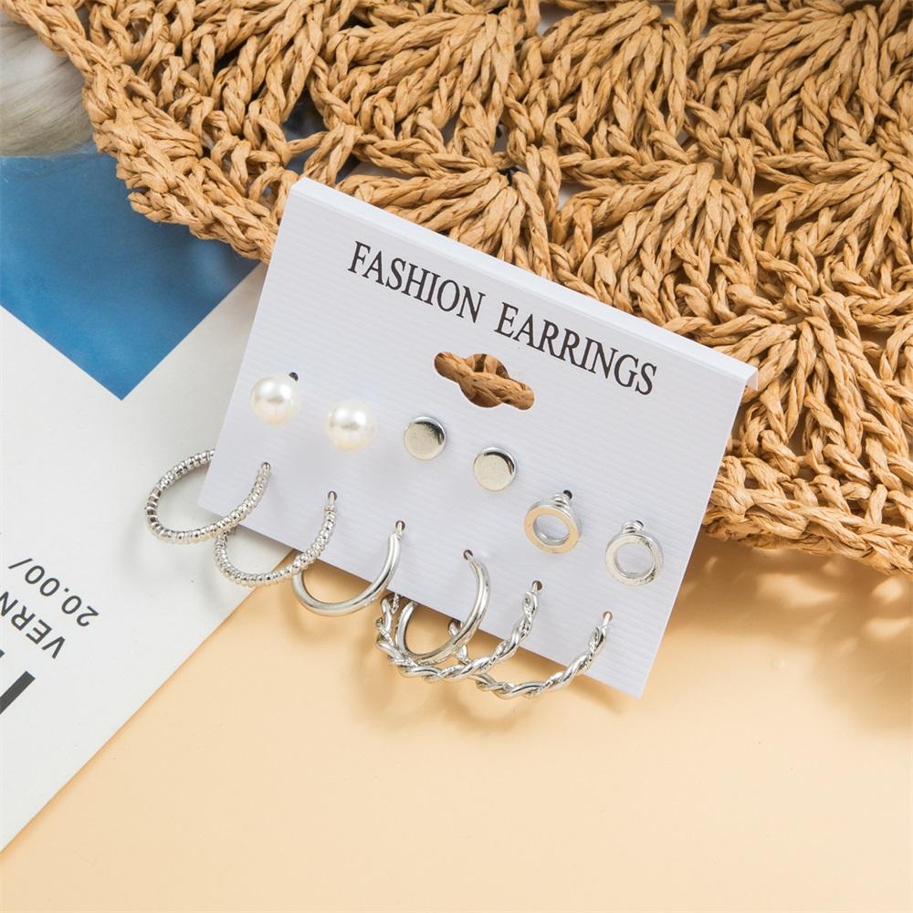 Винтажные золотые серьги-кольца, набор для женщин, круглые серьги-кольца, серьги-гвоздики, модные ювелирные изделия, подарки