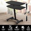 Мобильная регулируемая по высоте тележка для ноутбука на колесиках с регулировкой высоты от 28 до 33, Черная