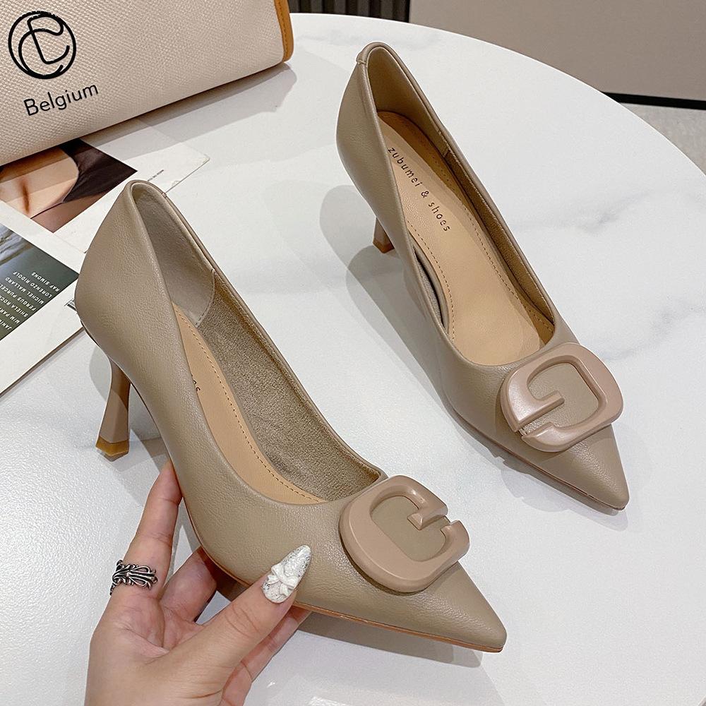 Fairy Style Pointed Toe Stiletto Heels Women's Autumn New High Heels Single Shoes Professional Work Single Shoes