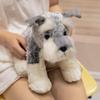 Cute Simulation Schnauzer Doll Plush Toy Puppy Dog Doll Children Soothing Rag Doll Girl Birthday Gift