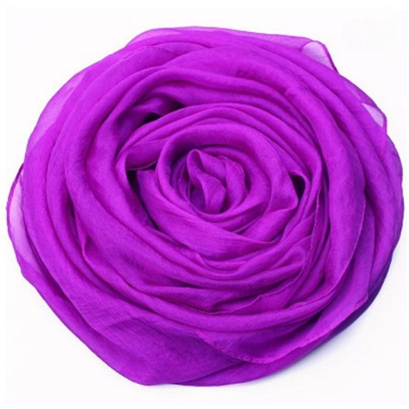 Очень большой искусственный шелковый шарф, однотонный шелковый шарф, пляжное полотенце на берегу моря, длинный весенне-осенний женский газовый шарф, шифоновый шарф для женщин