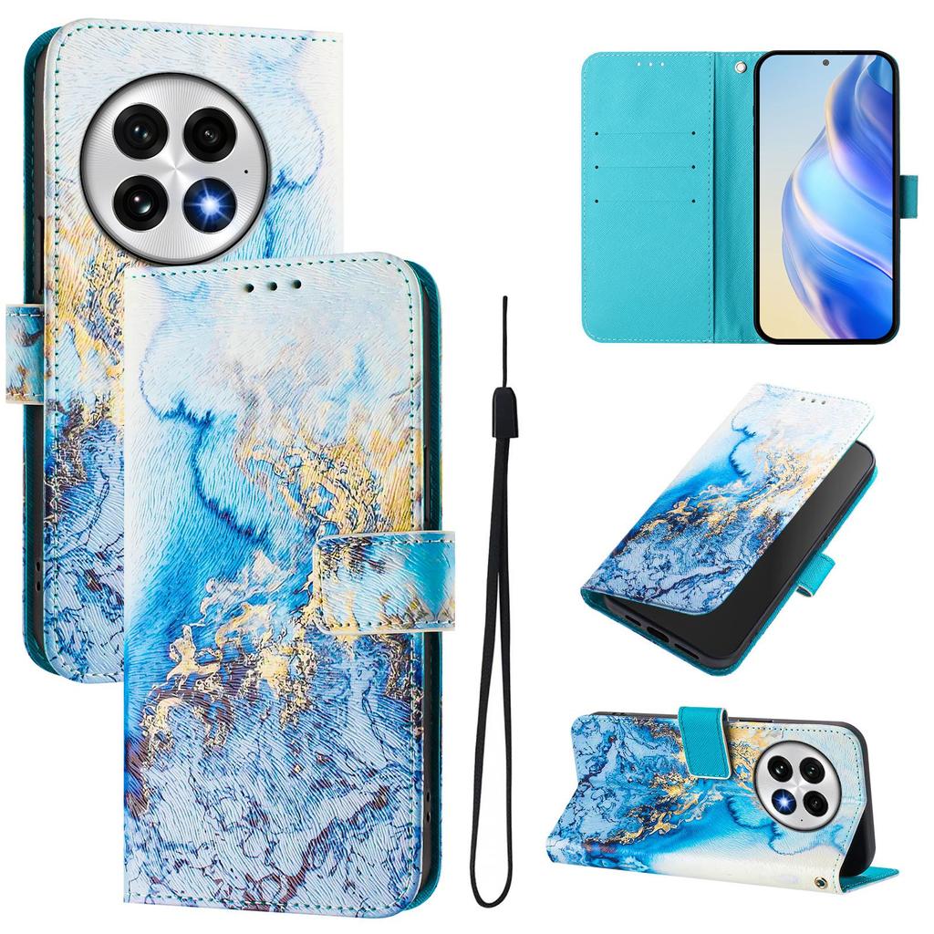 Роскошный кожаный чехол-кошелек цвета морского мрамора в стиле книги из искусственной кожи для Oneplus 9R, 8T, Nord CE2 5G, Nord 2T, Nord N300, Oneplus 11 12...