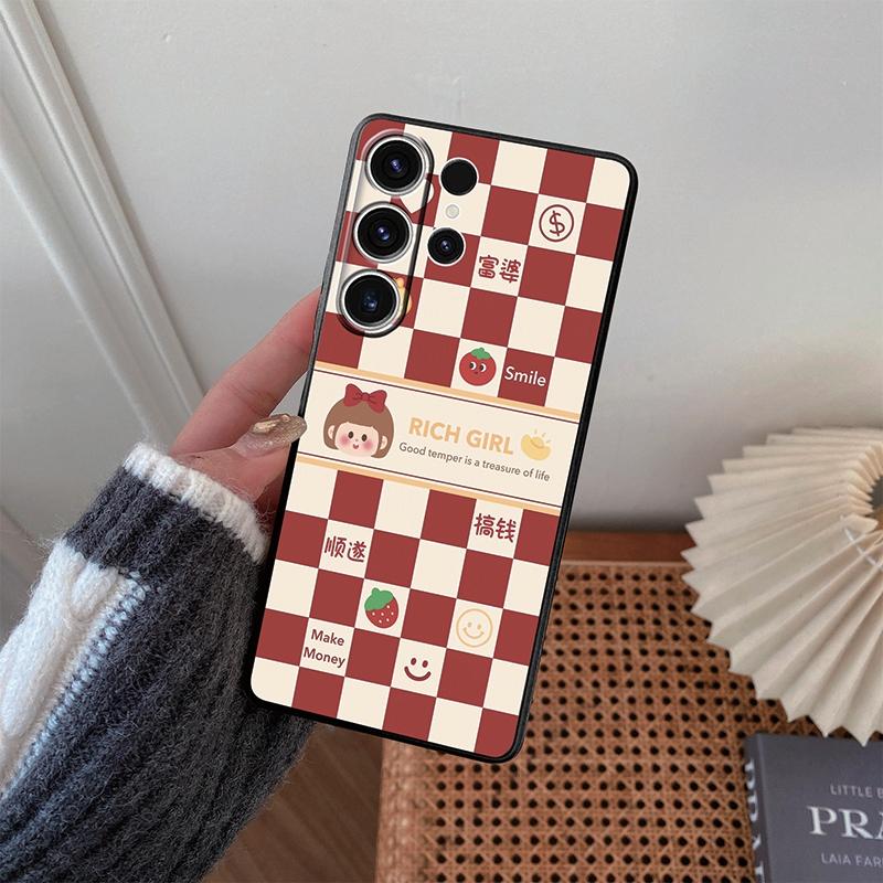 Мягкий силиконовый черный чехол с рисунком из мультфильма для Xiaomi Redmi Note 13 Pro 13C Poco C65 Samsung A55 A54 A34 S24 iPhone Camera Защитный противоударный чехол