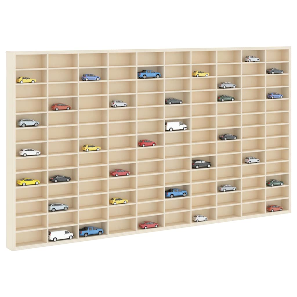 Wall Mounted Display Case with Shelf Beige 98 x 4.5 x 55 cm Particleboard