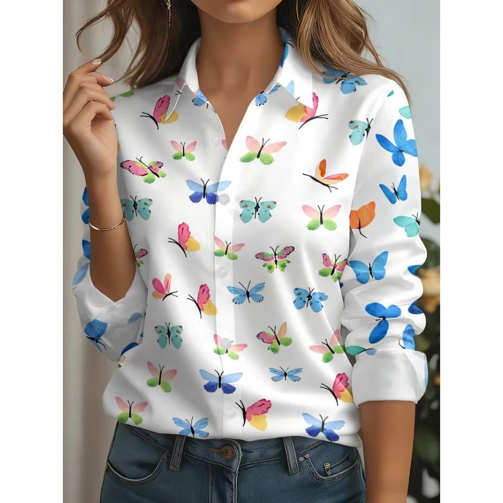 Large Size 3XL New Spring Autumn Women Shirts Fashion Cute 3D Animal