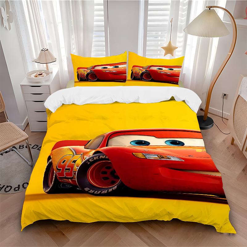 3Pcs Mcqueen'S Adventure Bedding Sets For All Sizes New 3D Printed Bed Cover Comforter Duvet Cover Pillowcase Bedroom Decoration