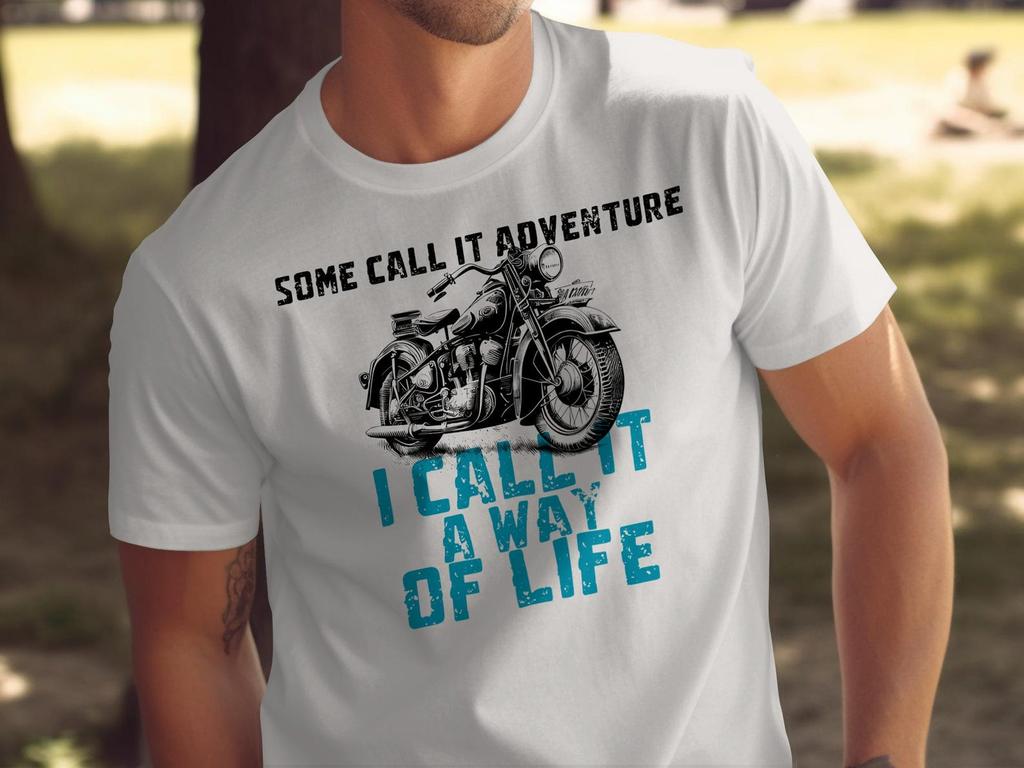 Vintage Motorcycle T-Shirt, Biker Life Adventure Tee, Rider Way of Life Top