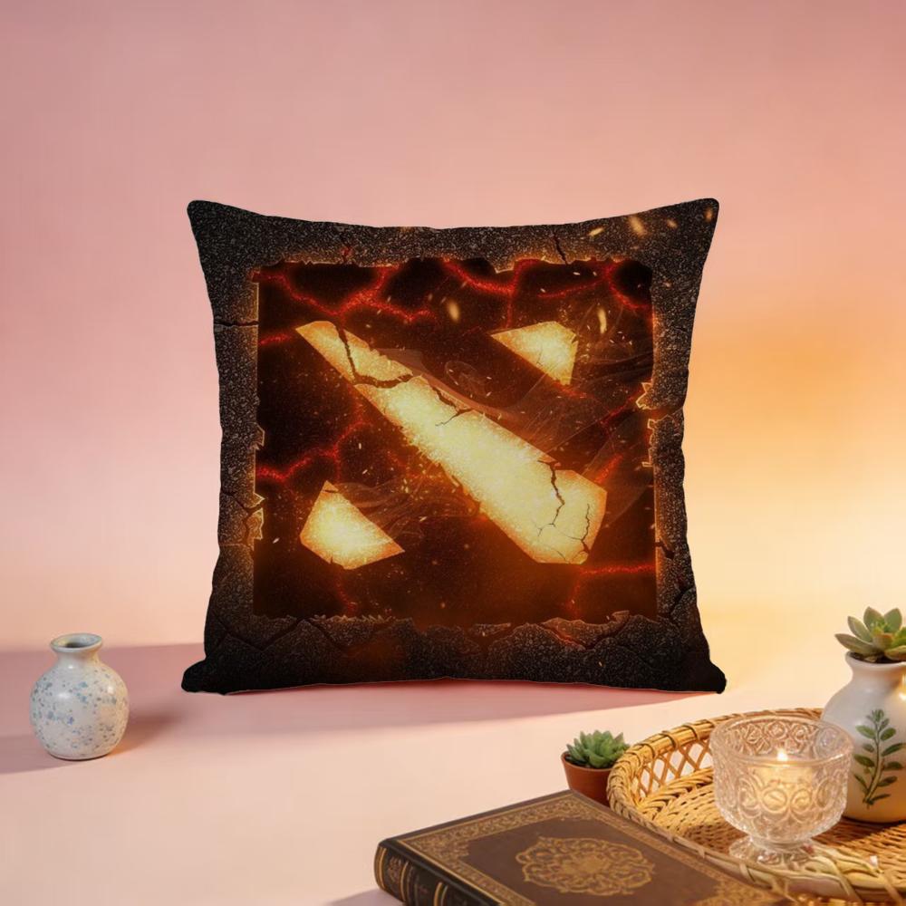 Popular DDota 2 Cushion Cover Premium SkinFriendly Pillow Case MultiPurpose for Home Office Travel