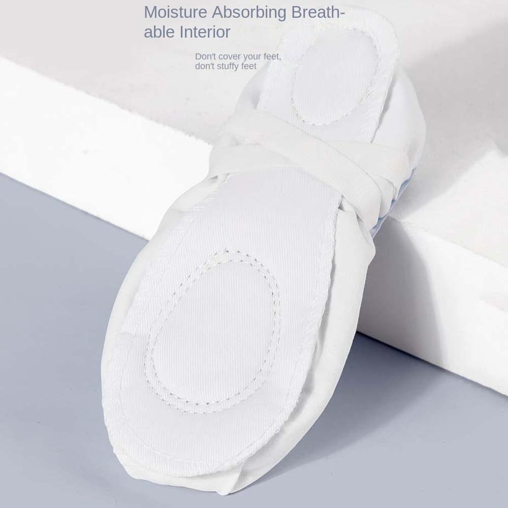 Elastic Band Soft Pointe Shoes PU Leather Stain Dance Slippers Ballet Shoes for Girls  Children