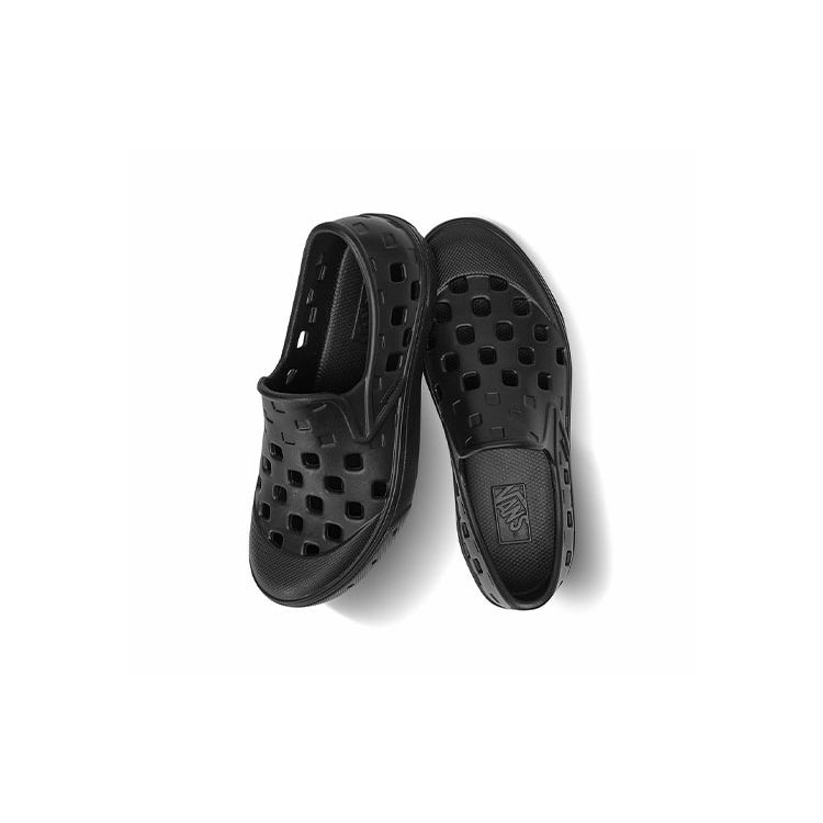Vans Slip-On Trk Удобные спортивные сабо Низкий верх Детские сандалии Детские сандалии Черные VN0A4UVIBLK