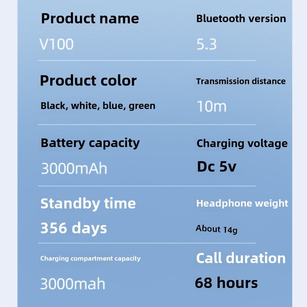 Wireless Bluetooth Headset Hanging Ear OWS Open Long Life Business Driving Running Large Capacity