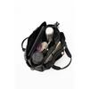Women's Black Water Resistant 5 Compartment Adjustable Cross Strap Hand And Shoulder Bag