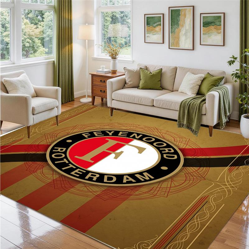 Feyenoord Design Crystal Velvet Rug Soft Decorative Mat for Bedroom Entrance