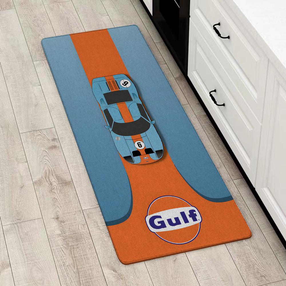 Входная Передняя Дверь Коврик для ног Автомобиль Gulfs Racing Нескользящий Кухонный Коврик Коврики для Гостиной Балкон Ванная Комната Подстилка для ног Напольные Коврики Ковер