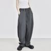 Spring Summer Women Pants Casual Fashion Elastic Waist Simple Loose Straight Full Length Pants