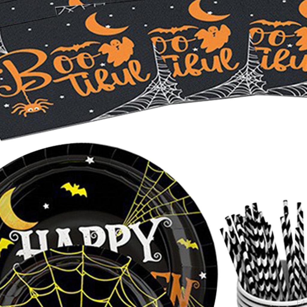 Хэллоуин одноразовая посуда декор для вечеринки на тематический карнавал праздник оранжевый