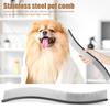 Расческа для вычесывания шерсти домашних животных, изогнутая расческа из нержавеющей стали для ухода за собаками, щетка для удаления шерсти домашних животных для длинношерстных собак и кошек