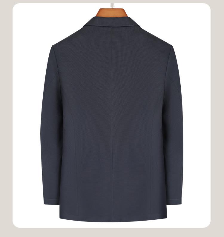 [High count, high-density&knitted texture] Business and leisure versatile jacket flat collar single Western men's suit