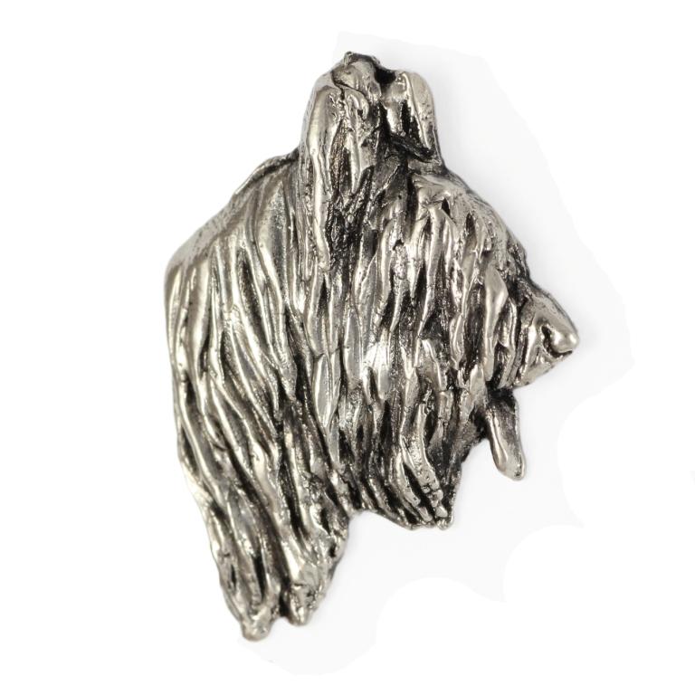 Briard, Berger de Brie - Dog brooch in a gift box, elegant pin, lapel pin for Art-Dog brand jacket