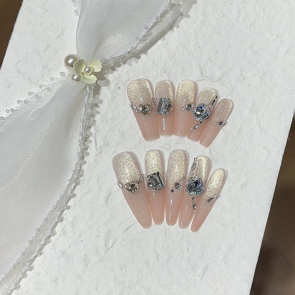 Gentle Nude Color White Flashing Pink Gold Cat Eyes Fine K9 Pile Drill Wear Armor