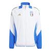Футболка сборной Италии по футболу на молнии с воротником-стойкой, унисекс, белые, синие IQ2183