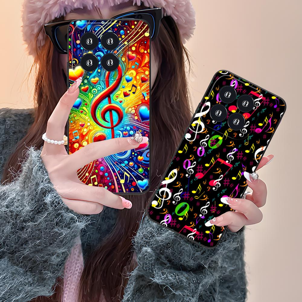 Чехол для мобильного телефона с нотным станом для Xiaomi 15 14 13 12 Mi 11 T Ultra Lite Pro S X 5G Цветной печатный чехол Красивый чехол