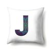 Polyester Pillowcase Home Geometric Striped Print Pillowcase 26 English Letter Cushion Cover