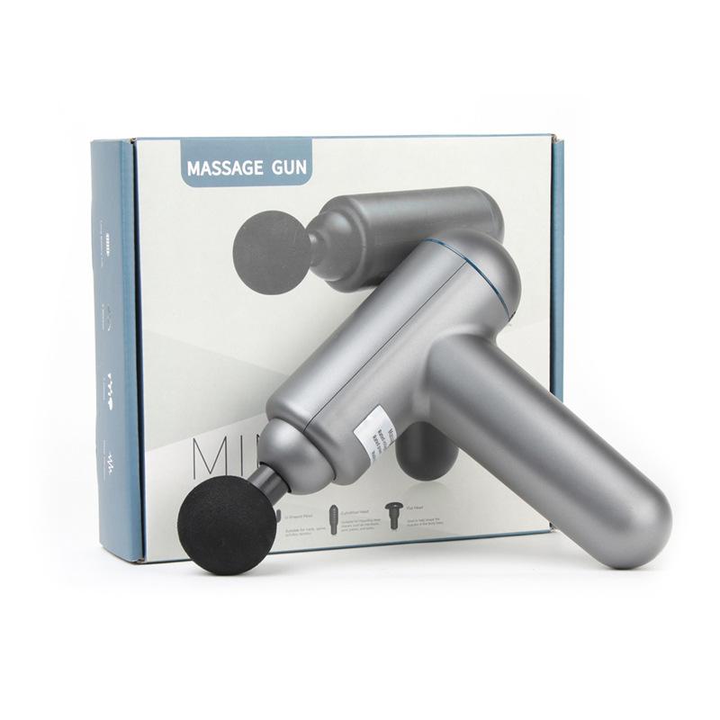 Черный Мини Массажер для Мышц 6-я Скорость Кнопка Зажим для Шеи Расслабляющий Фасциальный Пистолет Портативный Фитнес Аксессуар Женский Вибратор Массажный Инструмент