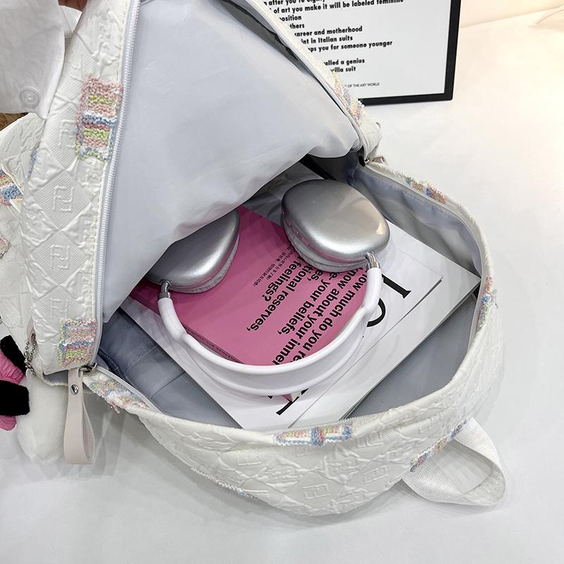 Женская школьная сумка с вышивкой, плиссированный рюкзак для школьников, большой емкости