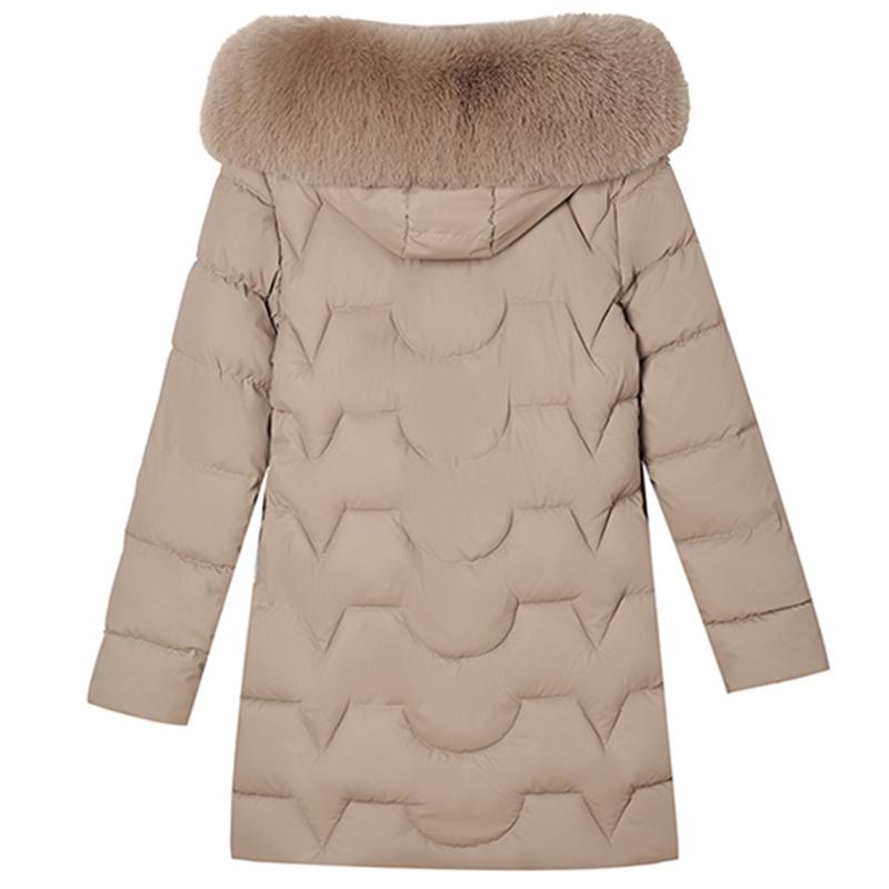 Fashion Winter Coat Female Long Parkas Hooded Faux Fur Collar Loose Thick Women's Jackets