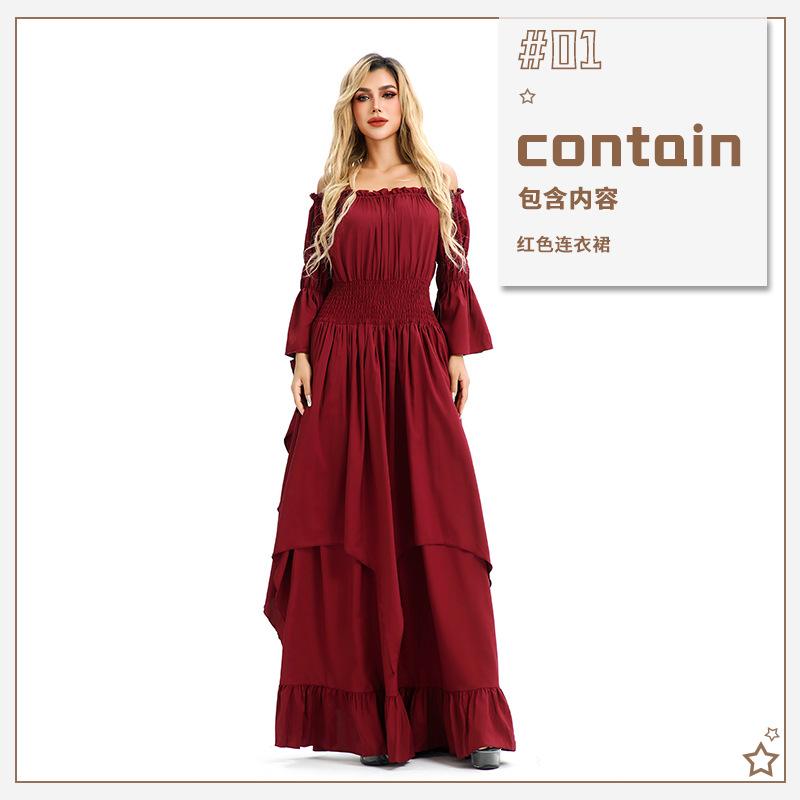 Суд Винтажное Средневековое Ренессансное Платье Платье для Выступлений Платье для Октоберфеста Бальное Платье