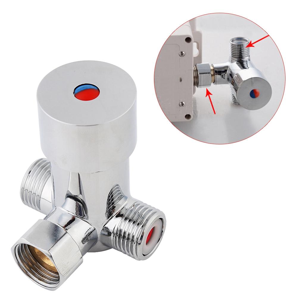 G1 2 Hot Cold Water Mixing Valve Thermostatic Mixer Temperature Control for Automatic Faucet
