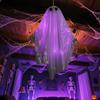 Halloween Decoration Realistic 5 FT Hanging Swing Ghost Decor with String Lights Spooky Cute Ghosts for Front Porch Yard