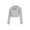 Logo Print Pattern Round Neck Long Sleeve T-Shirt Women Tops Gray 1373600-294