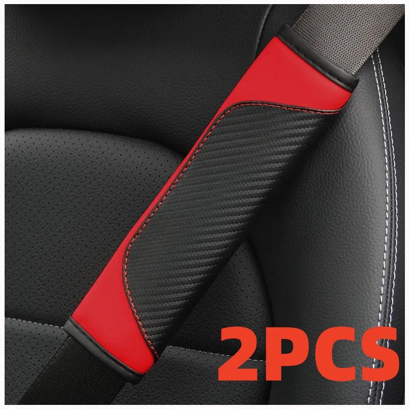 PU Leather Safety Seat Belt, Shoulder Cover, Breathable Protection, Padding Pad, Interior Access, Car Accessories,1- 2Pcs