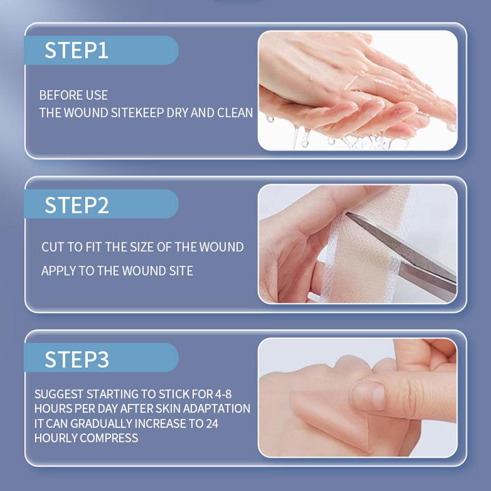 Силиконовая лента для рубцов от хирургических рубцов, медицинская эффективная силиконовая безболезненная лента для рубцов Z1Q2