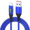 1м 2м 3м Плетеный Нейлоновый USB на USB C Светодиодный Цифровой Дисплей 60W PD Кабель для Передачи Данных Аксессуары для Телефона Зарядный Кабель