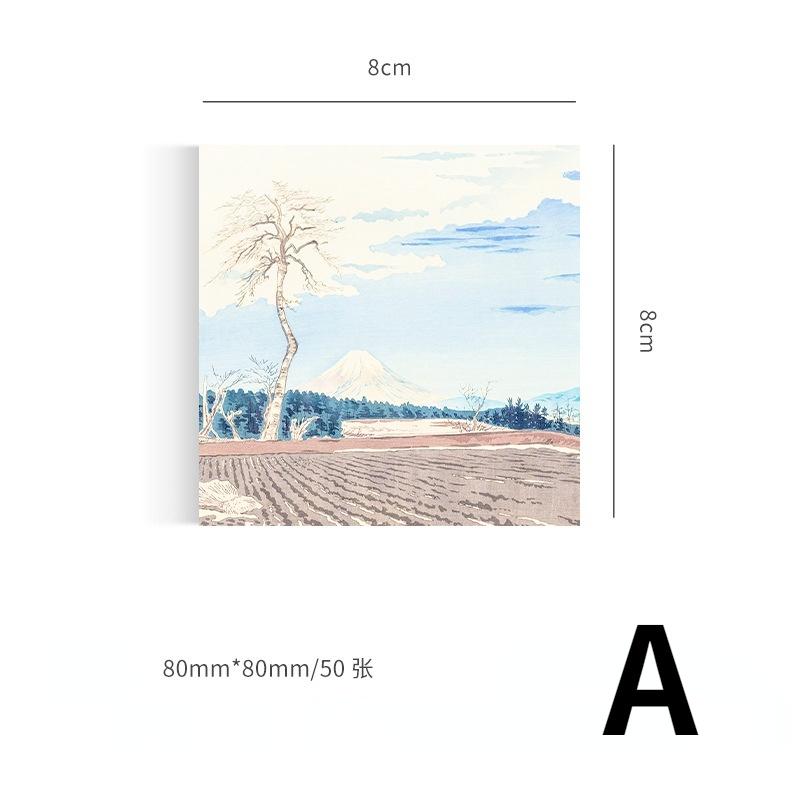 50 листов/книга Бумага для заметок с изображением всемирно известной серии картин Нелипкая бумага для заметок Канцелярские принадлежности Украшения Блокнот