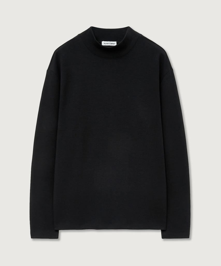 THEKNITCOMPANY Basic Mock Neck T-Shirt 2 Colors