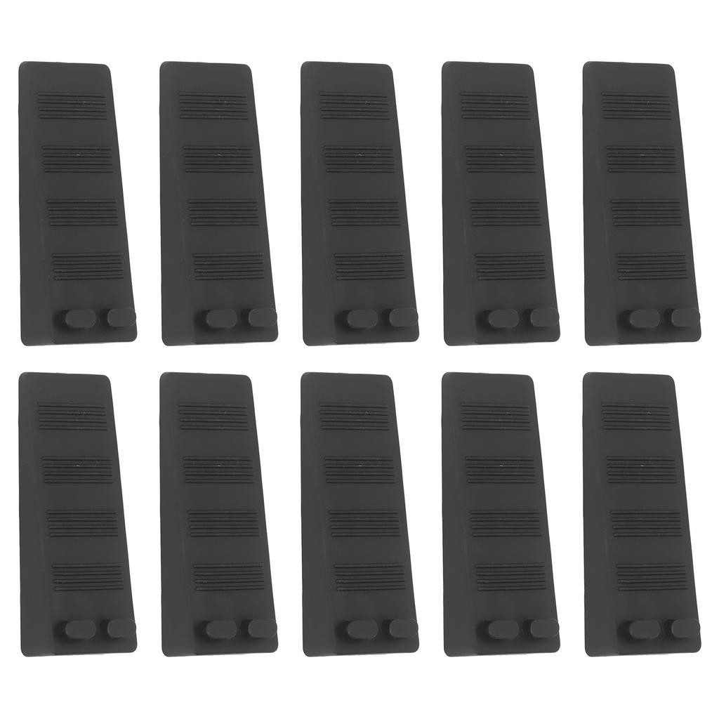 10 Pcs Door Stoppers Black  Protection Anti Collision Anti Skid Non Punching Rubber Floor Door