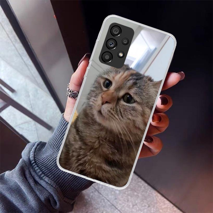 Забавный чехол для телефона с мемами про кошек для Samsung Galaxy A12 A52S A42 A32 A22 A51 A50 Note 20 Ultra 10 S10 Plus A71 A70 A31 A30 A10S Ga