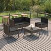 Day and Night - Day and Night 5-piece Garden Furniture Set and Gray Synthetic Rattan Cushions