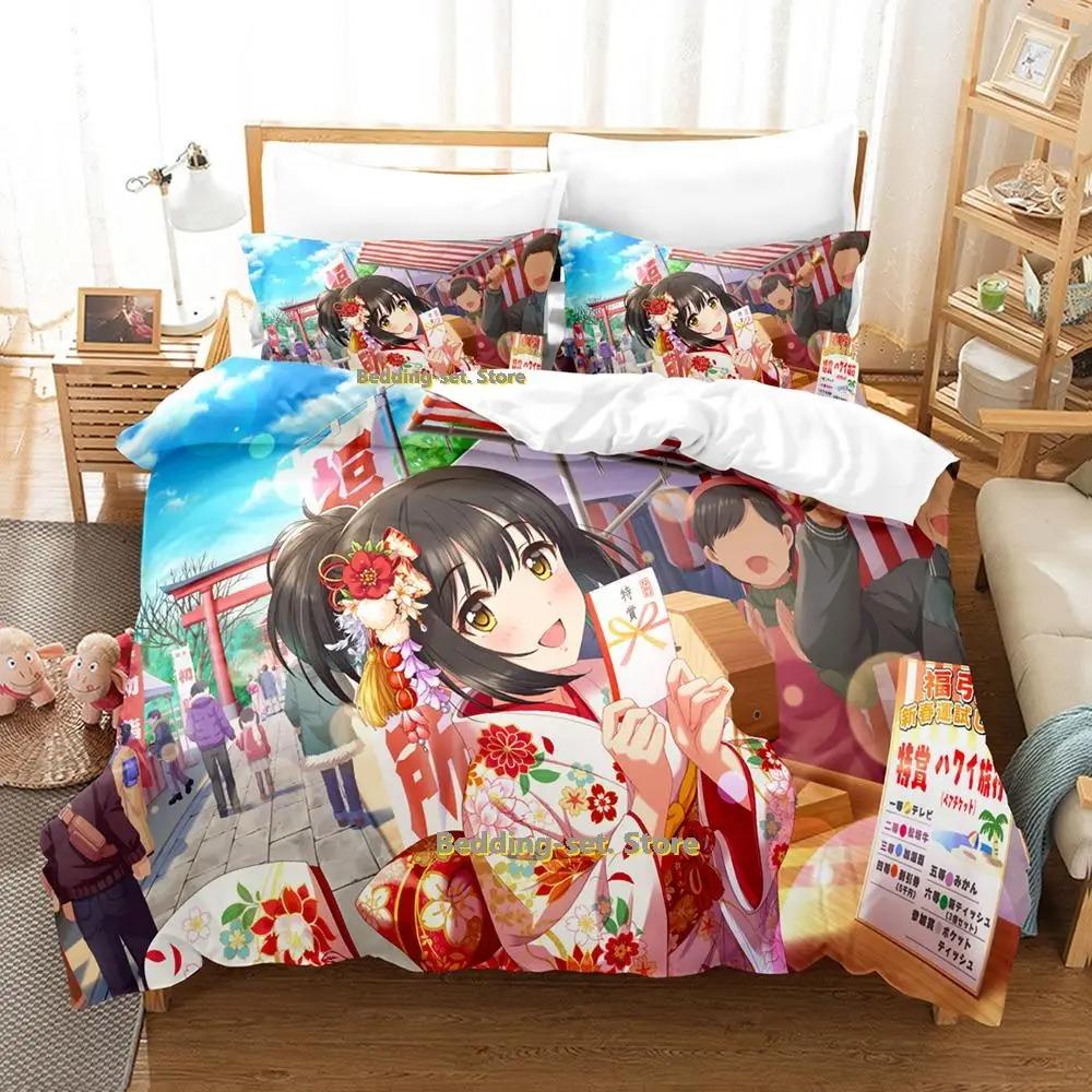 Комплект постельного белья Takafuji Kako Односпальный Полуторный Двуспальный Кинг-сайз Комплект для кровати Взрослый Детский Спальня Комплекты пододеяльников Аниме Девушки Кровать