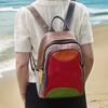 Женская кожаная сумка-рюкзак, цветной рюкзак из коровьей кожи, рюкзак для отдыха и путешествий