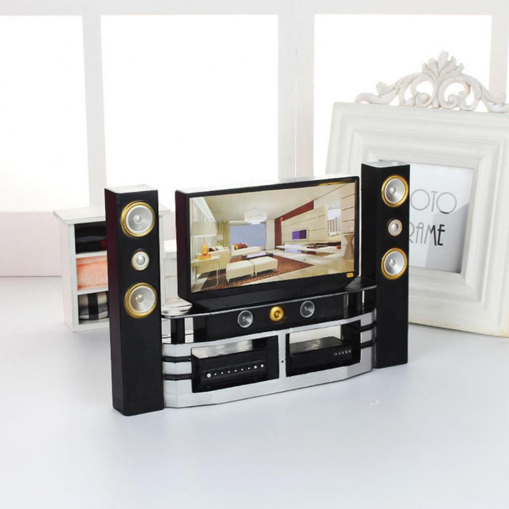 BABY ACC Miniature TV Speaker Appliance Set Kids Pretend Play Toy Dollhouse Accessory
