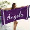 Custom Name Beach Towel - Ultra Absorbent, Quick-Dry Polyester, Perfect for Swimming, Camping & Travel - Modern Style, Low Lint